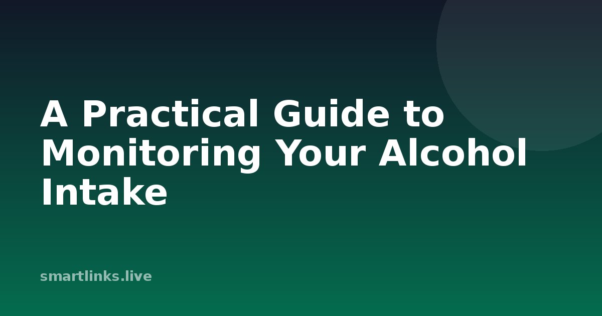 Illustration for A Practical Guide to Monitoring Your Alcohol Intake