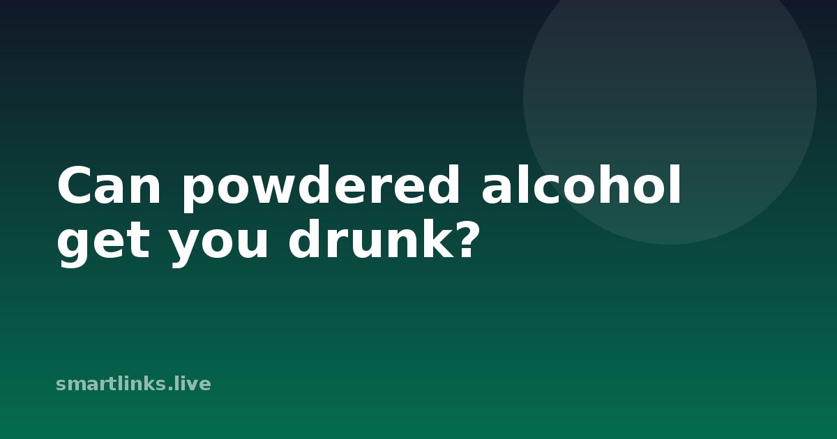 Illustration for Can powdered alcohol get you drunk?