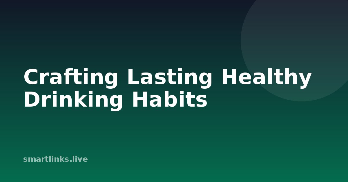 Illustration for Crafting Lasting Healthy Drinking Habits
