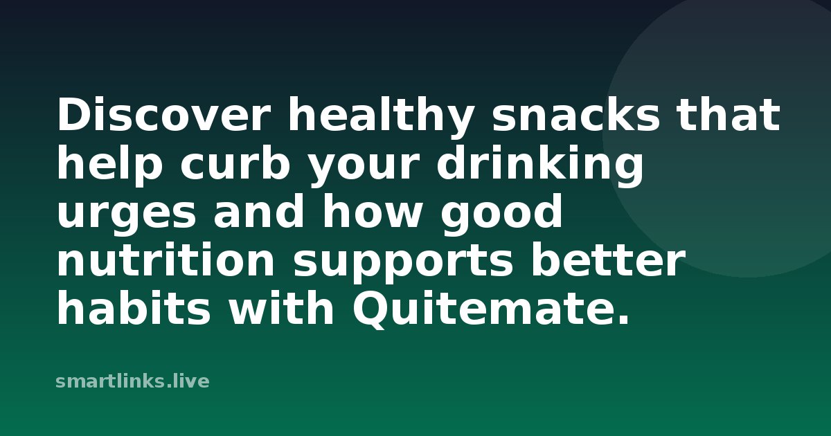 Illustration for Discover healthy snacks that help curb your drinking urges and how good nutrition supports better habit