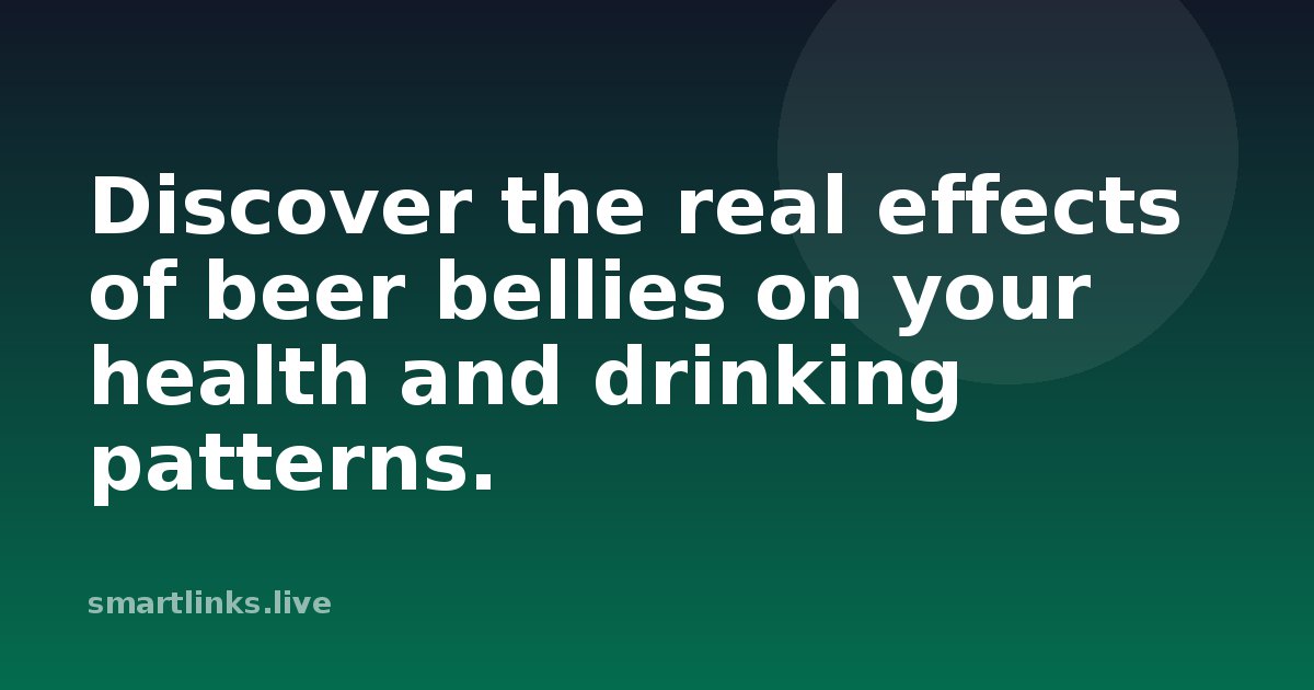 Illustration for Discover the real effects of beer bellies on your health and drinking patterns.