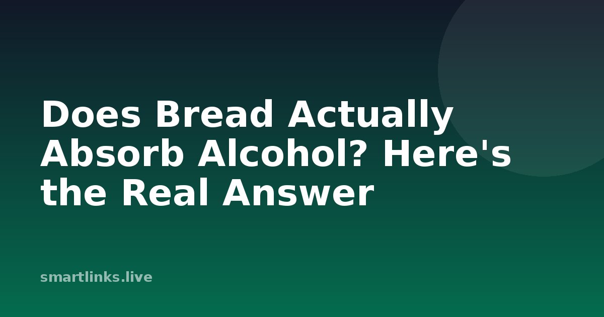 Illustration for Does Bread Actually Absorb Alcohol? Here's the Real Answer