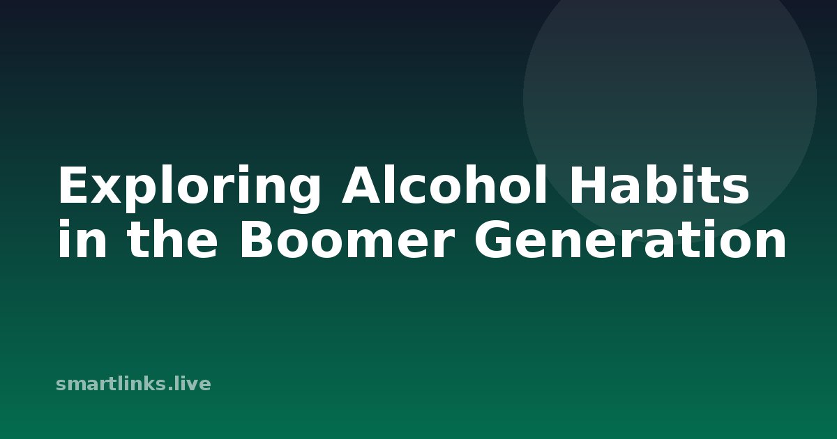 Illustration for Exploring Alcohol Habits in the Boomer Generation