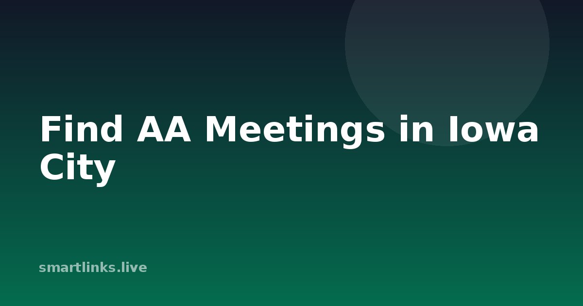 Illustration for Find AA Meetings in Iowa City