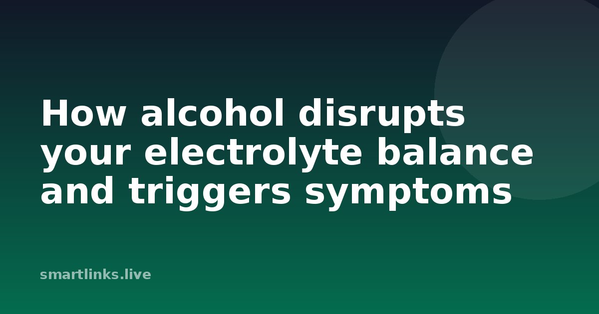 Illustration for How alcohol disrupts your electrolyte balance and triggers symptoms