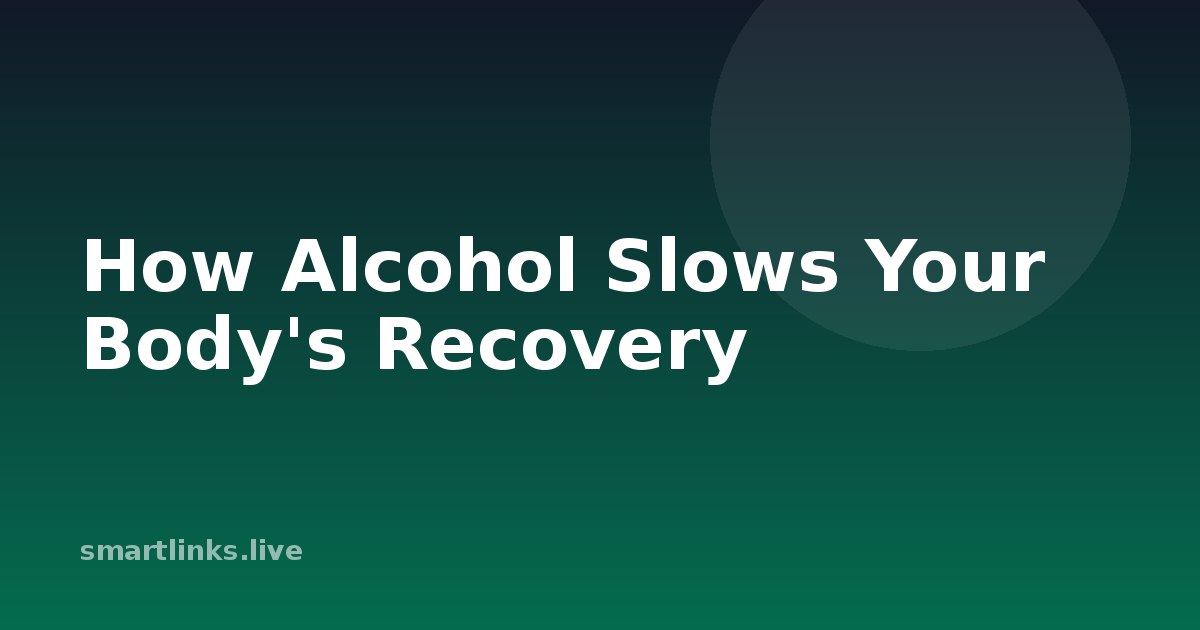 Illustration for How Alcohol Slows Your Body's Recovery