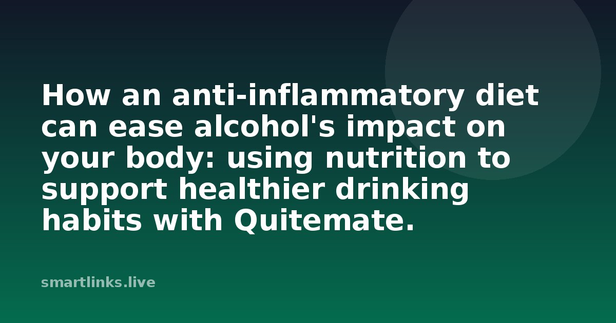 Illustration for How an anti-inflammatory diet can ease alcohol's impact on your body: using nutrition to support health