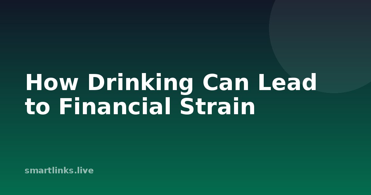 Illustration for How Drinking Can Lead to Financial Strain