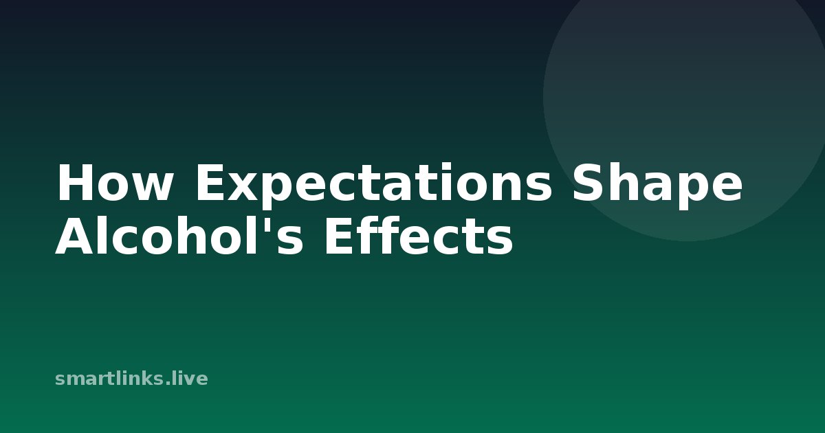 Illustration for How Expectations Shape Alcohol's Effects