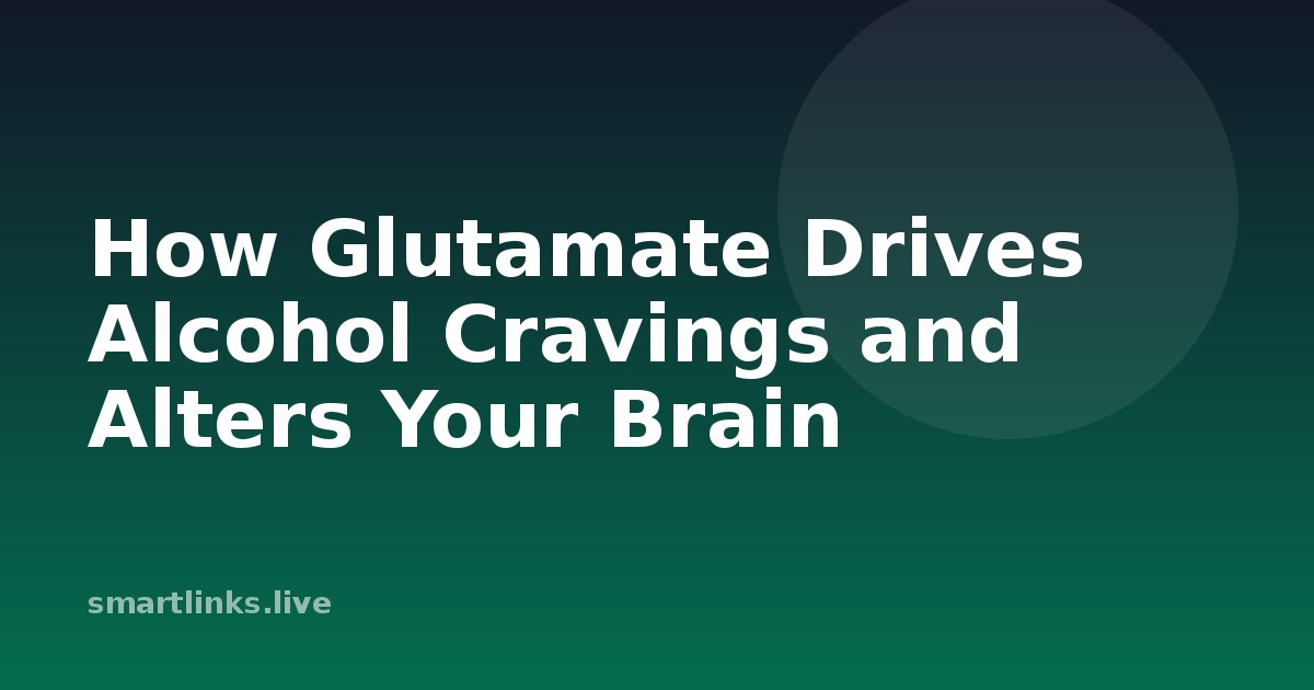 Illustration for How Glutamate Drives Alcohol Cravings and Alters Your Brain