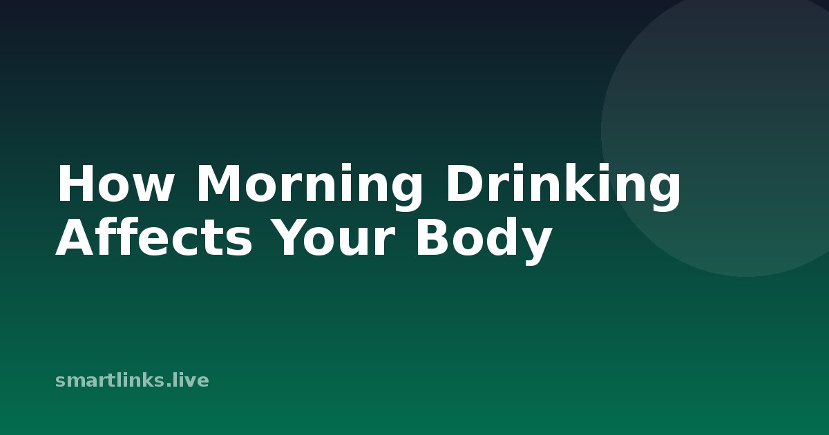 Illustration for How Morning Drinking Affects Your Body