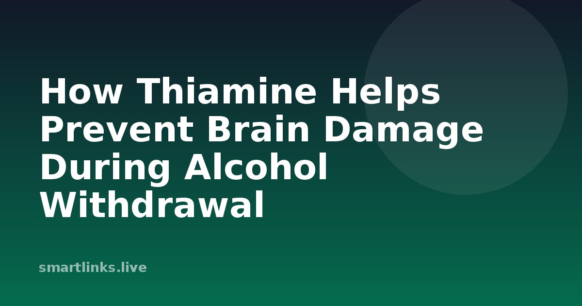 Illustration for How Thiamine Helps Prevent Brain Damage During Alcohol Withdrawal