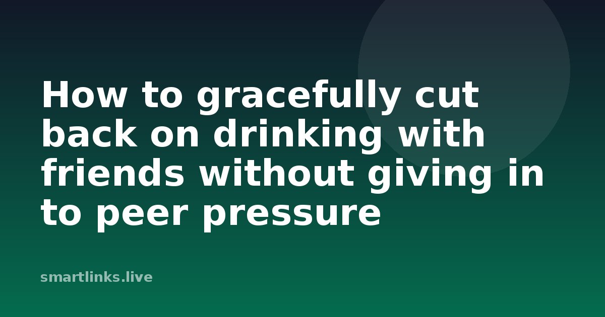 Illustration for How to gracefully cut back on drinking with friends without giving in to peer pressure