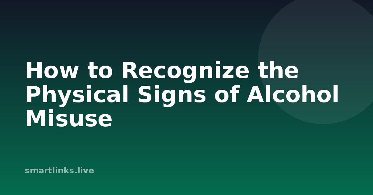 Illustration for How to Recognize the Physical Signs of Alcohol Misuse