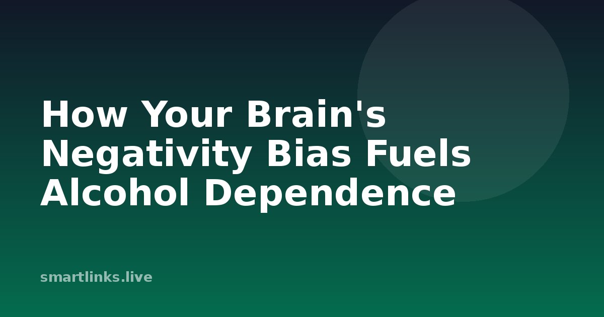 Illustration for How Your Brain's Negativity Bias Fuels Alcohol Dependence