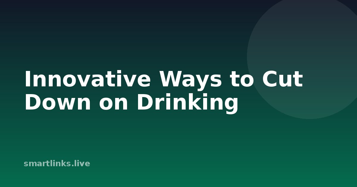 Illustration for Innovative Ways to Cut Down on Drinking