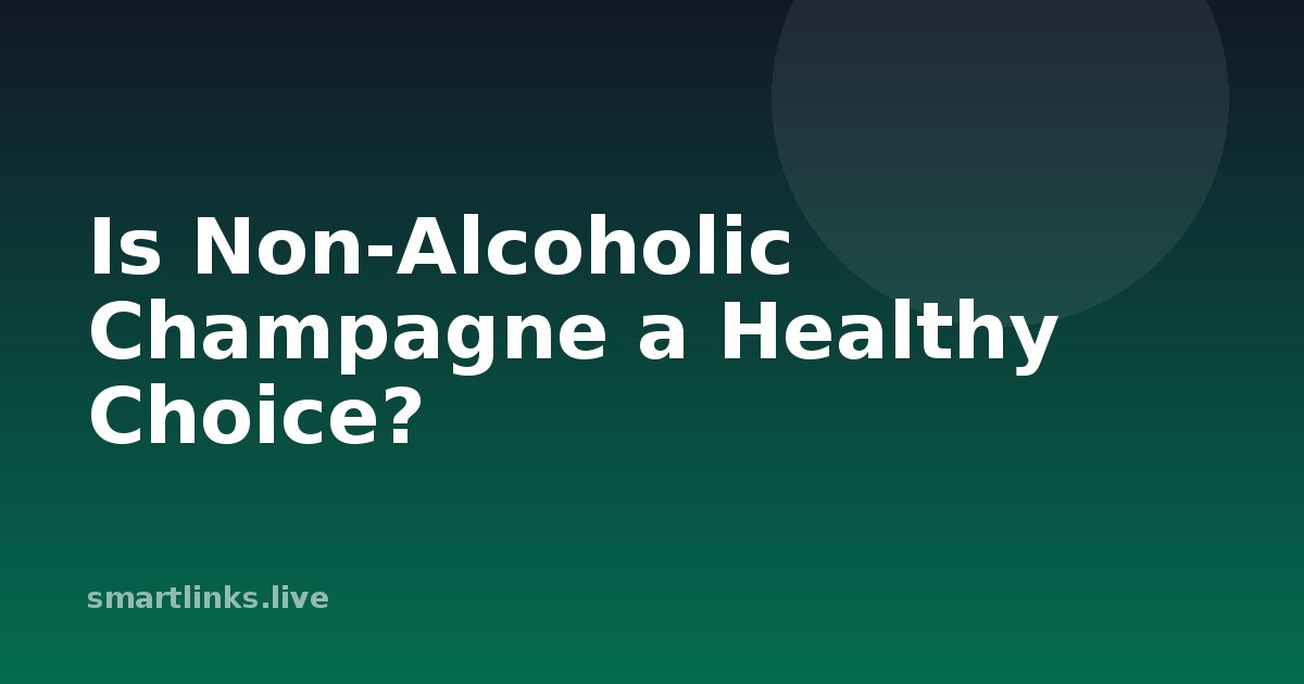 Illustration for Is Non-Alcoholic Champagne a Healthy Choice?