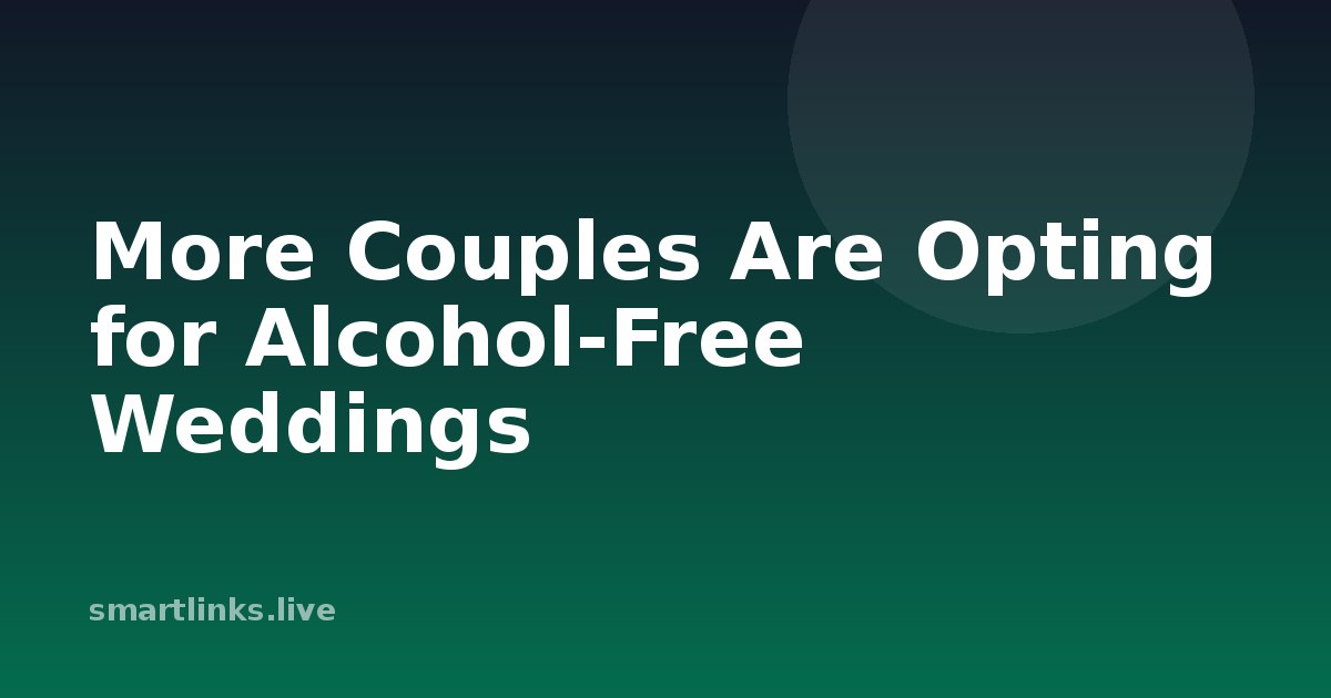 Illustration for More Couples Are Opting for Alcohol-Free Weddings