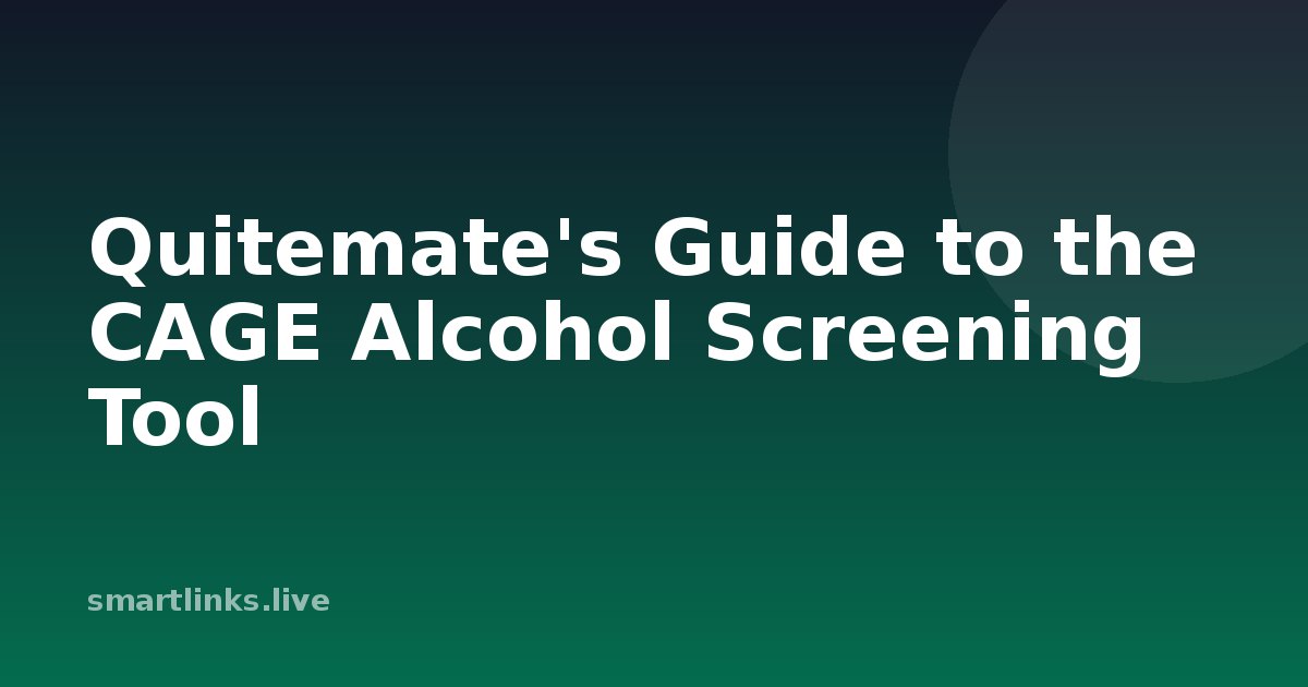 Illustration for Quitemate's Guide to the CAGE Alcohol Screening Tool