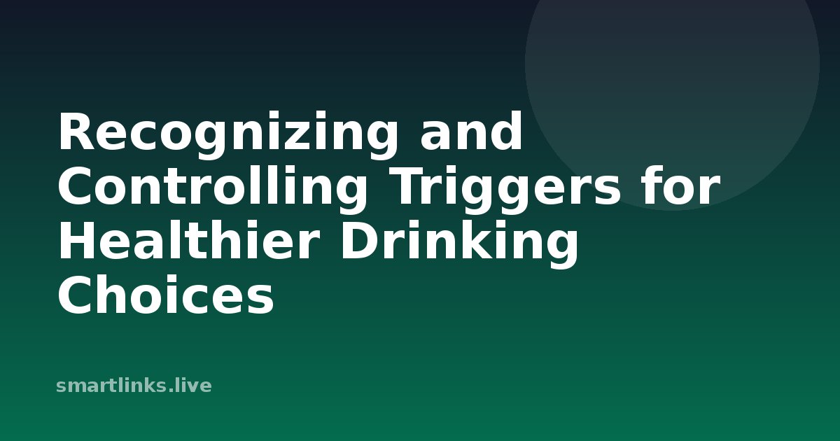 Illustration for Recognizing and Controlling Triggers for Healthier Drinking Choices