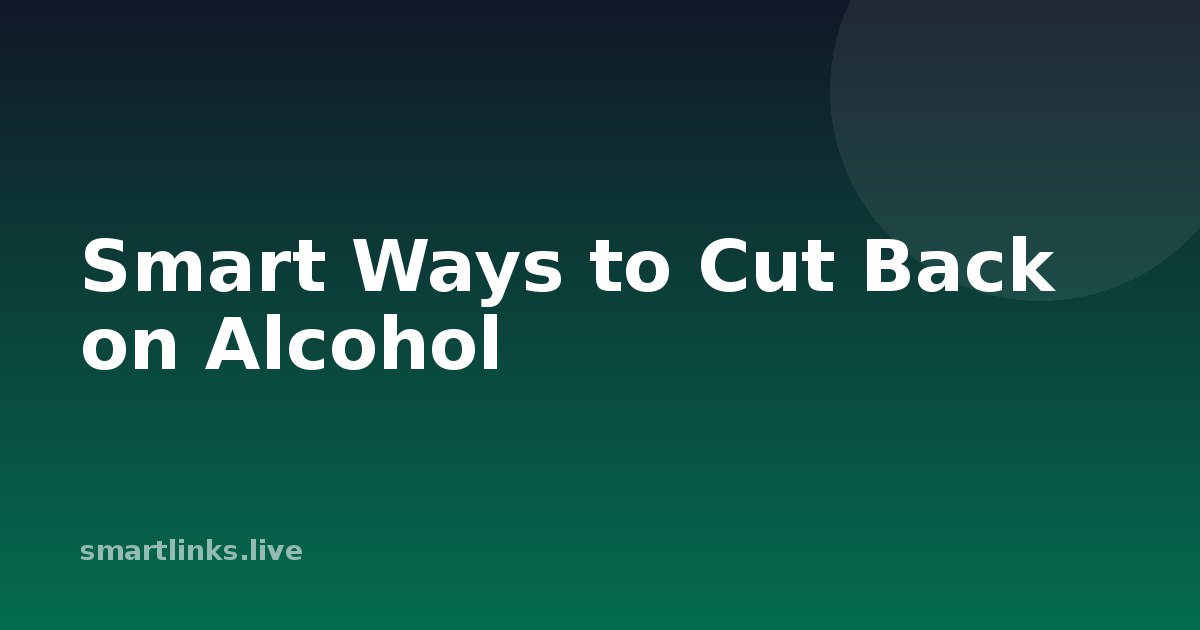 Illustration for Smart Ways to Cut Back on Alcohol