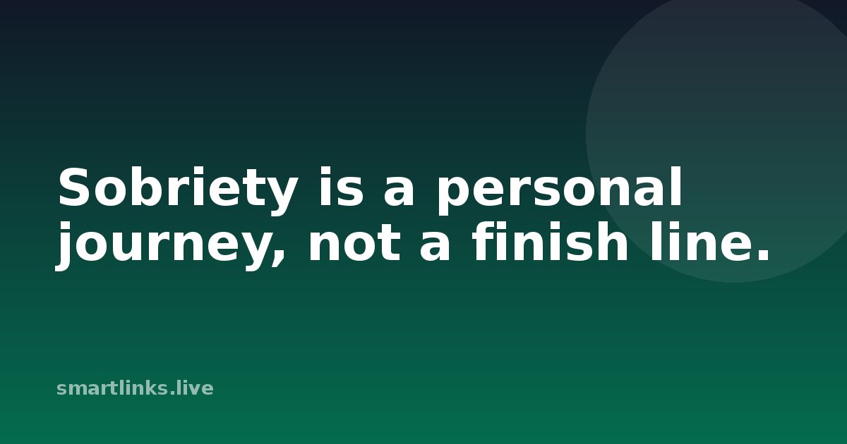 Illustration for Sobriety is a personal journey, not a finish line.