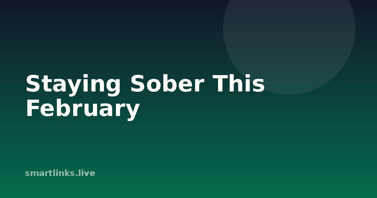 Illustration for Staying Sober This February