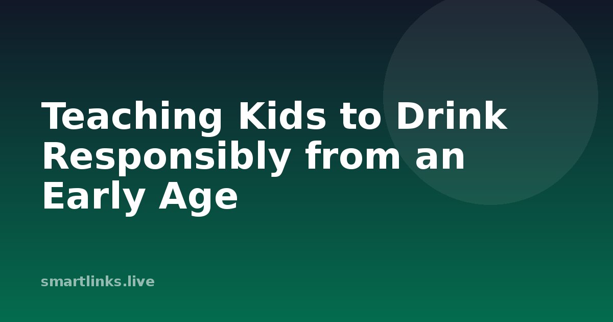 Illustration for Teaching Kids to Drink Responsibly from an Early Age