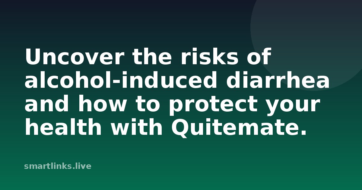 Illustration for Uncover the risks of alcohol-induced diarrhea and how to protect your health with Quitemate.