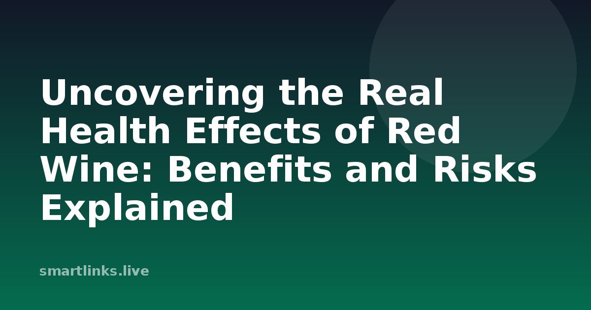 Illustration for Uncovering the Real Health Effects of Red Wine: Benefits and Risks Explained
