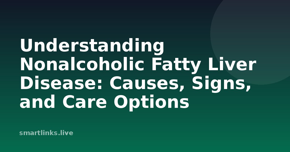 Illustration for Understanding Nonalcoholic Fatty Liver Disease: Causes, Signs, and Care Options