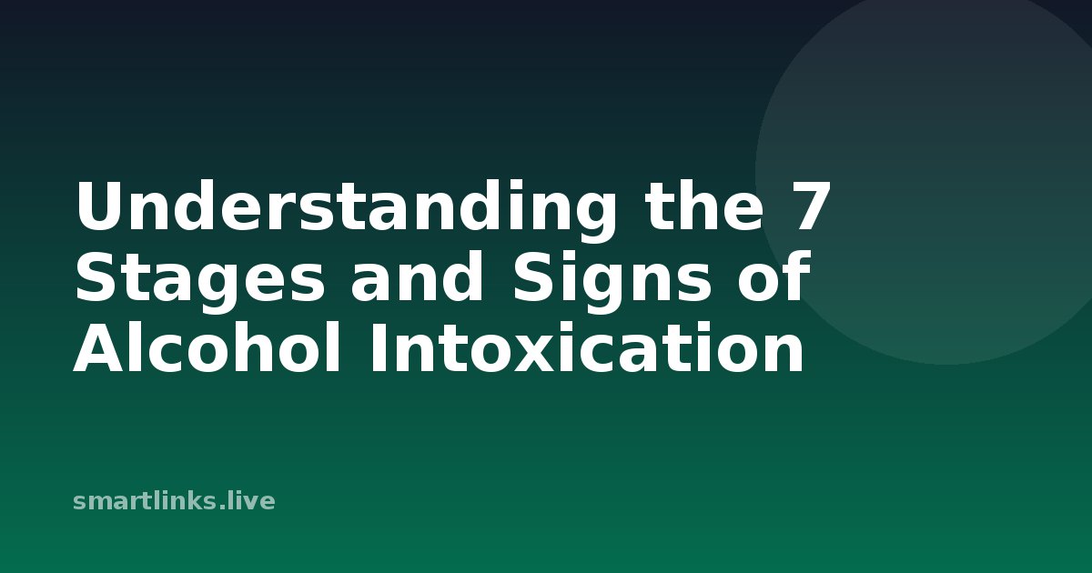 Illustration for Understanding the 7 Stages and Signs of Alcohol Intoxication