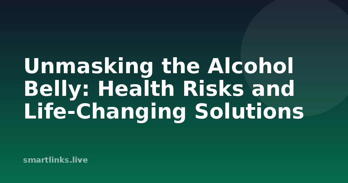 Illustration for Unmasking the Alcohol Belly: Health Risks and Life-Changing Solutions