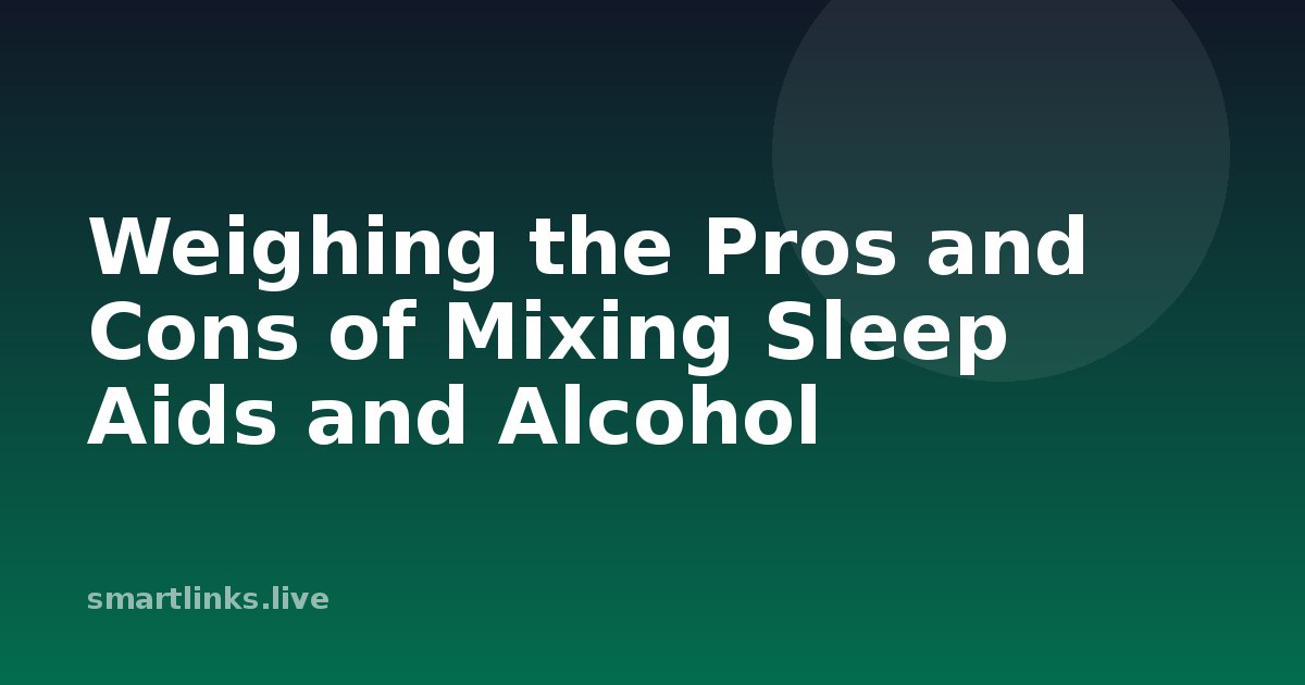 Illustration for Weighing the Pros and Cons of Mixing Sleep Aids and Alcohol
