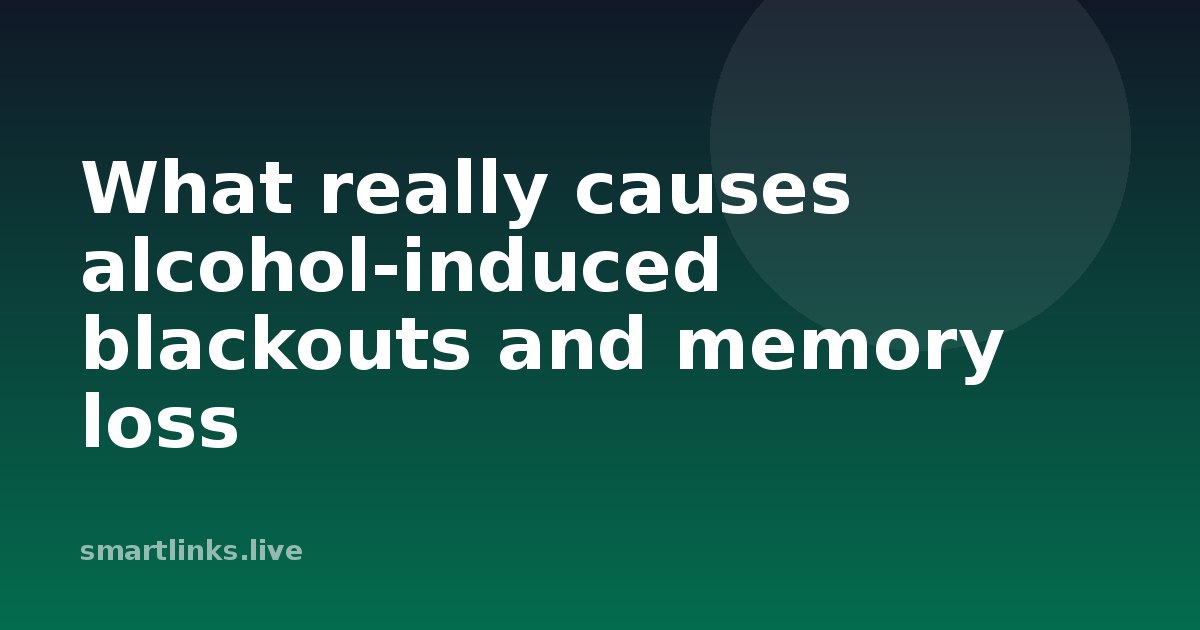 Illustration for What really causes alcohol-induced blackouts and memory loss