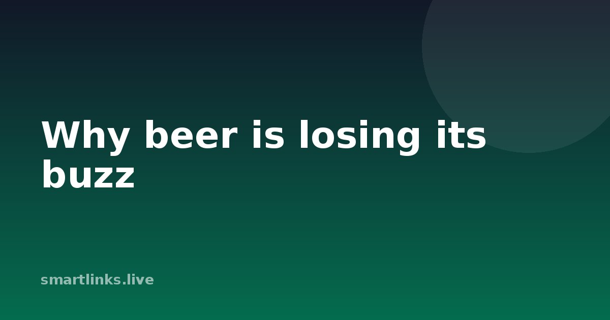 Illustration for Why beer is losing its buzz