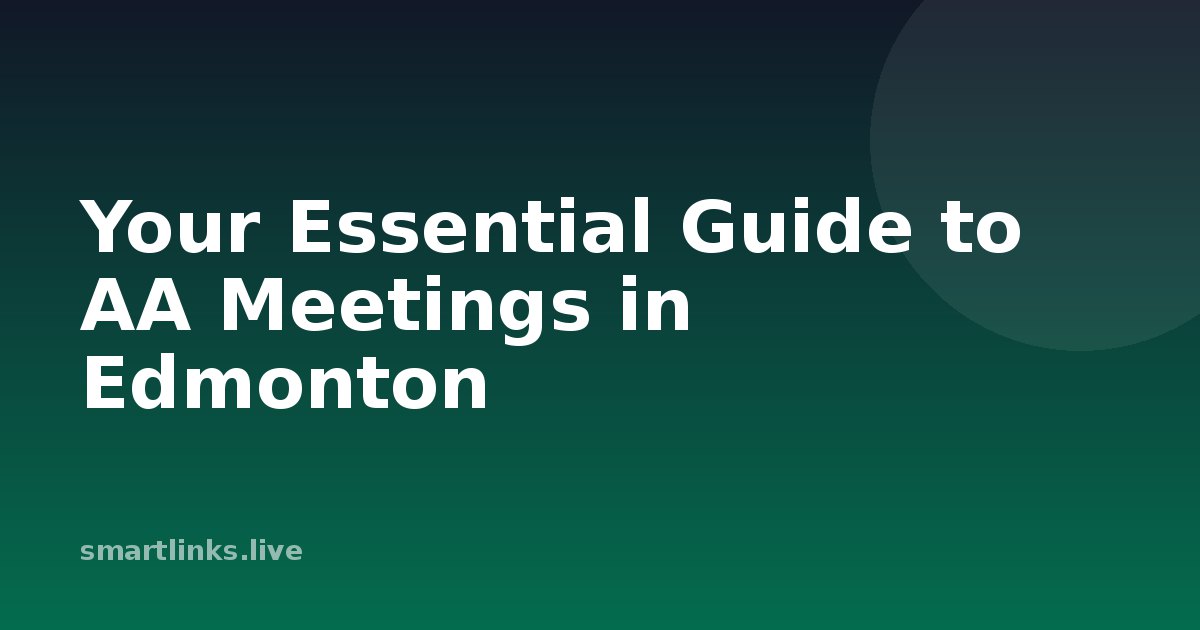 Illustration for Your Essential Guide to AA Meetings in Edmonton