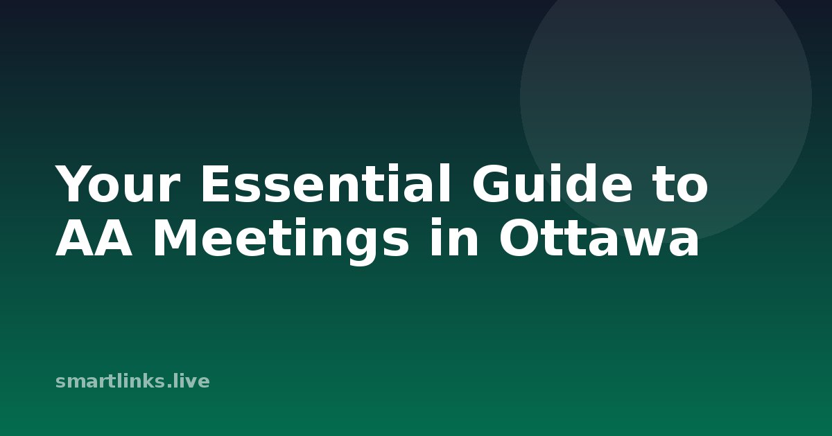 Illustration for Your Essential Guide to AA Meetings in Ottawa