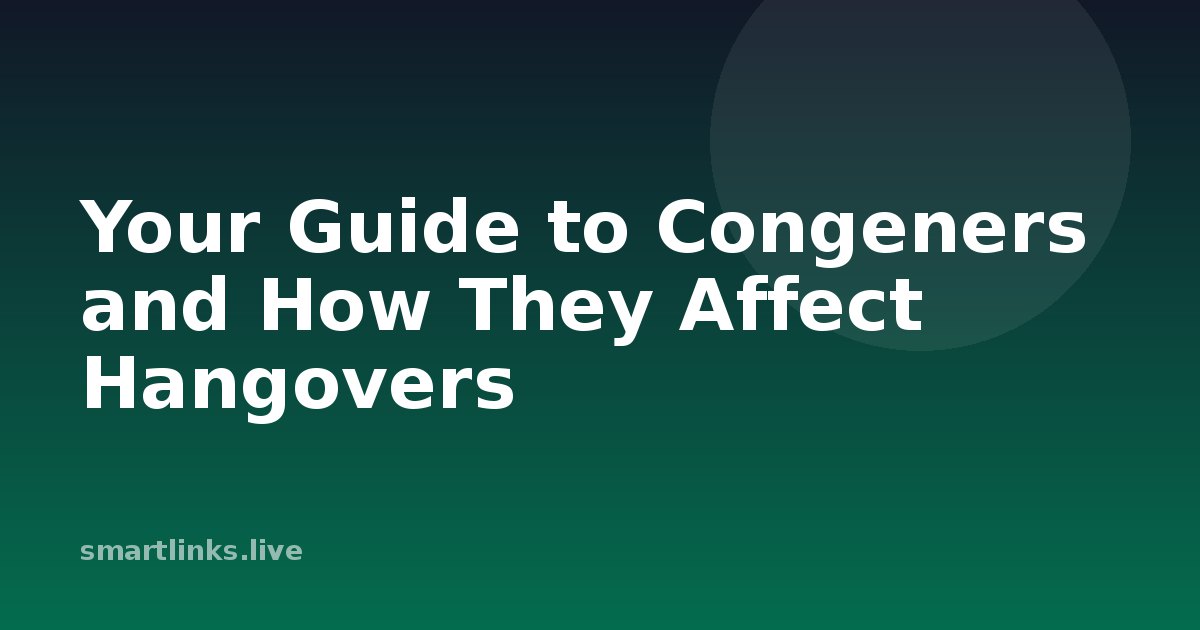 Illustration for Your Guide to Congeners and How They Affect Hangovers